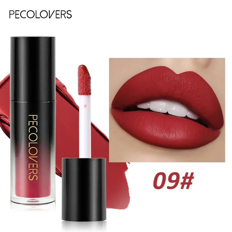 หลายสี Matte Velvet ลิปกลอสกันน้ำ Long-Lasting Non-Stick CUP Smooth ลิปสติกใช้สีสูง Rendering — image 34