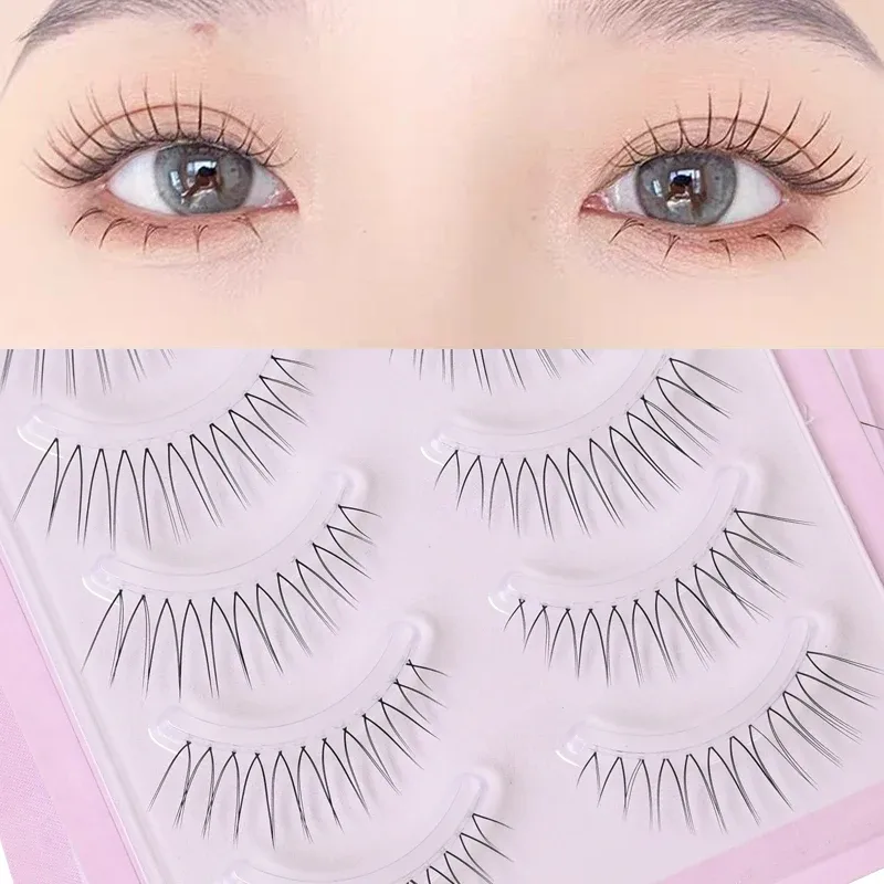 U-shaped False Eyelashes K-Pop Idol Lashes Zhang Yuanying Inspired Comic Eye Lashes Natural Wispy Lash Extension — image 11
