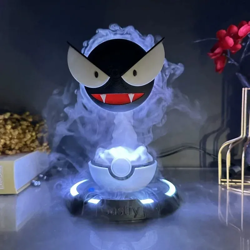 Anime PokéMon Gengar Spray Humidifier Lampu Malam Pembersih Udara Desktop Ambien Hiasan Bilik Hiasan Hadiah Pinggiran Kreatif — image 5