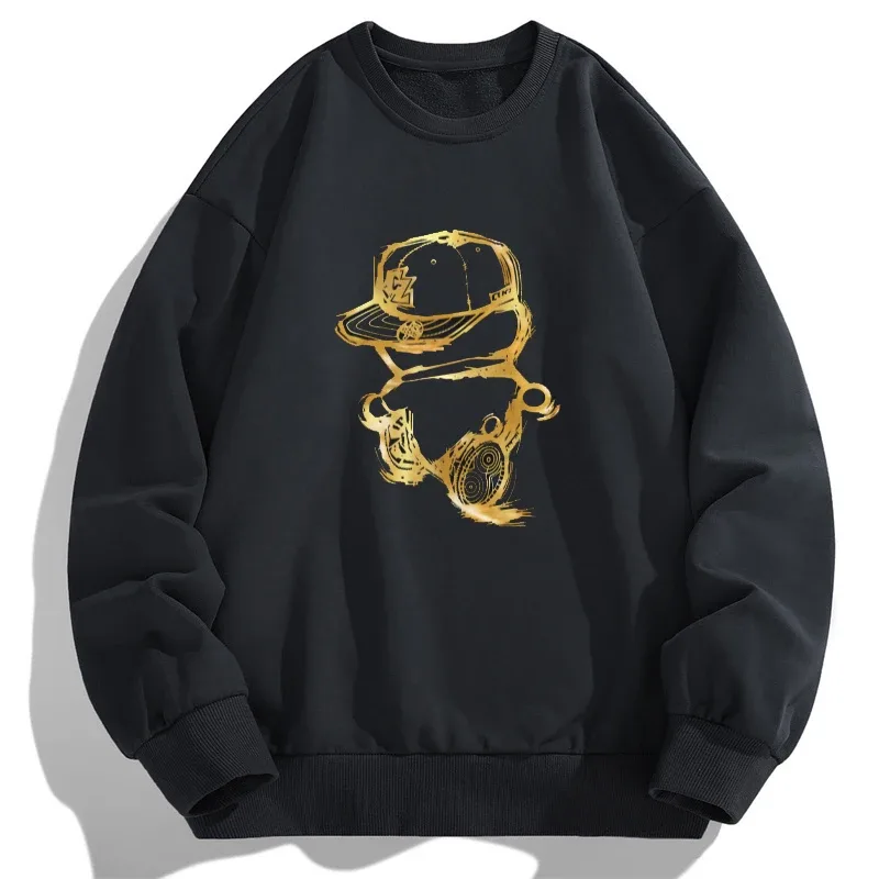 Moletom pullovers masculino camisola de grandes dimensões plus size 6xl 7xl 8xl homem em torno do pescoço manga longa impresso solto topos roupas tamanho grande