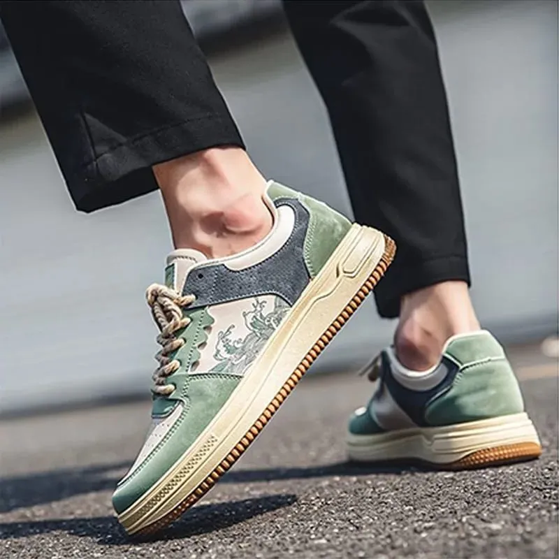 Chaussures de skateboard en toile vulcanisées confortables pour hommes, baskets décontractées assorties avec tout, chaussures d'étudiant à la mode — image 4
