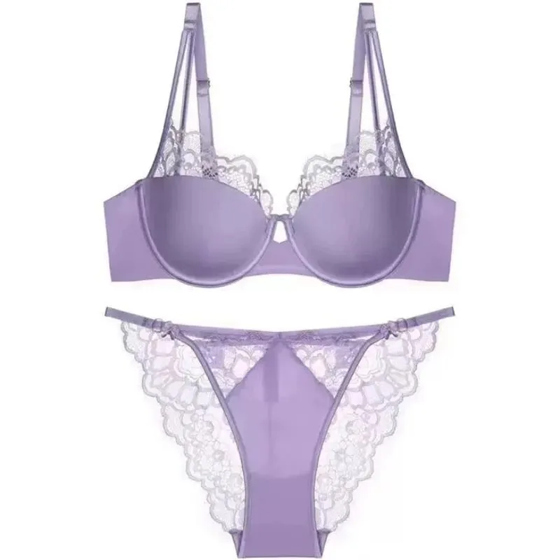 Kadın Leopar Baskı Ince Fincan Bralette Seti Push Up Anti Sarkma Yumuşak Balenli Yan Yağ Kontrolü Yeni Varış iç çamaşırı seti — image 1