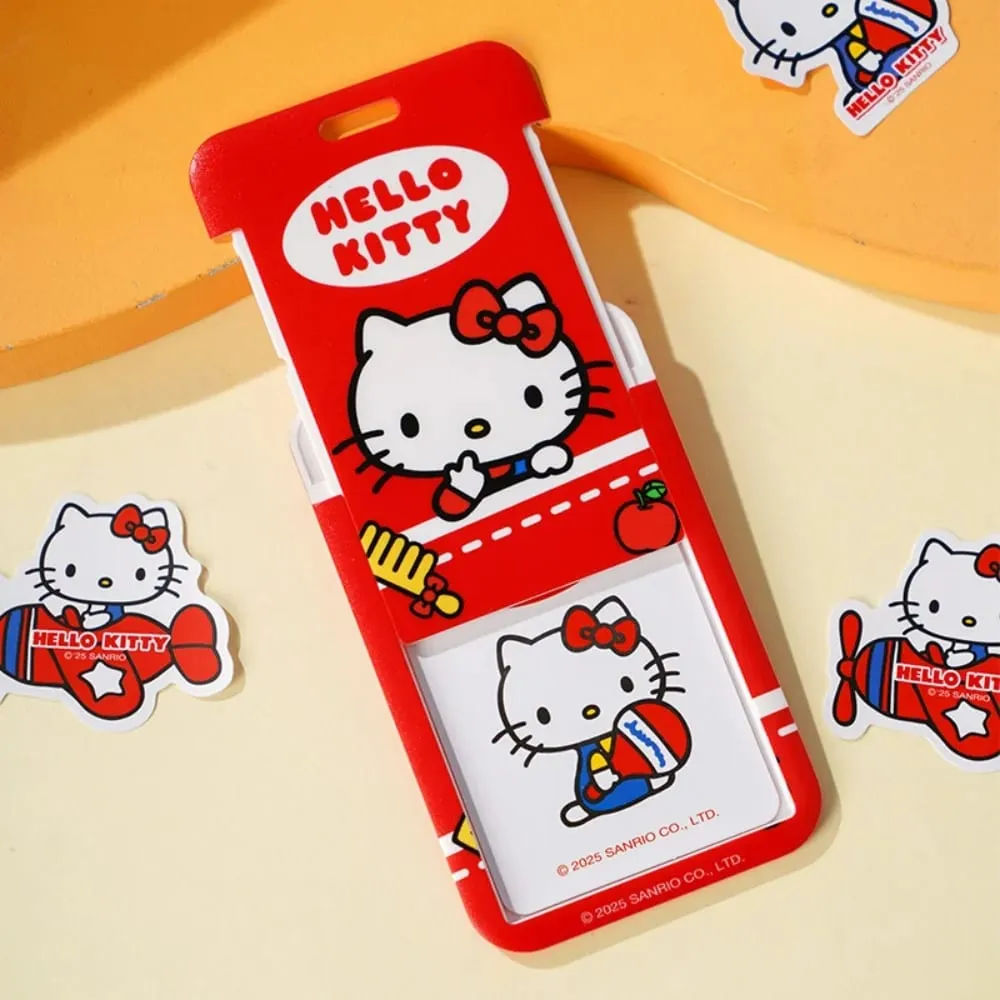 Orijinal Sanrio Hello Kitty Slayt KIMLIK Etiketi Adı Kimlik Rozeti Tutucu Makara Çalışma İzni Kılıfı Personel Çalışan Geçiş Çalışma Kartı Hediyeler