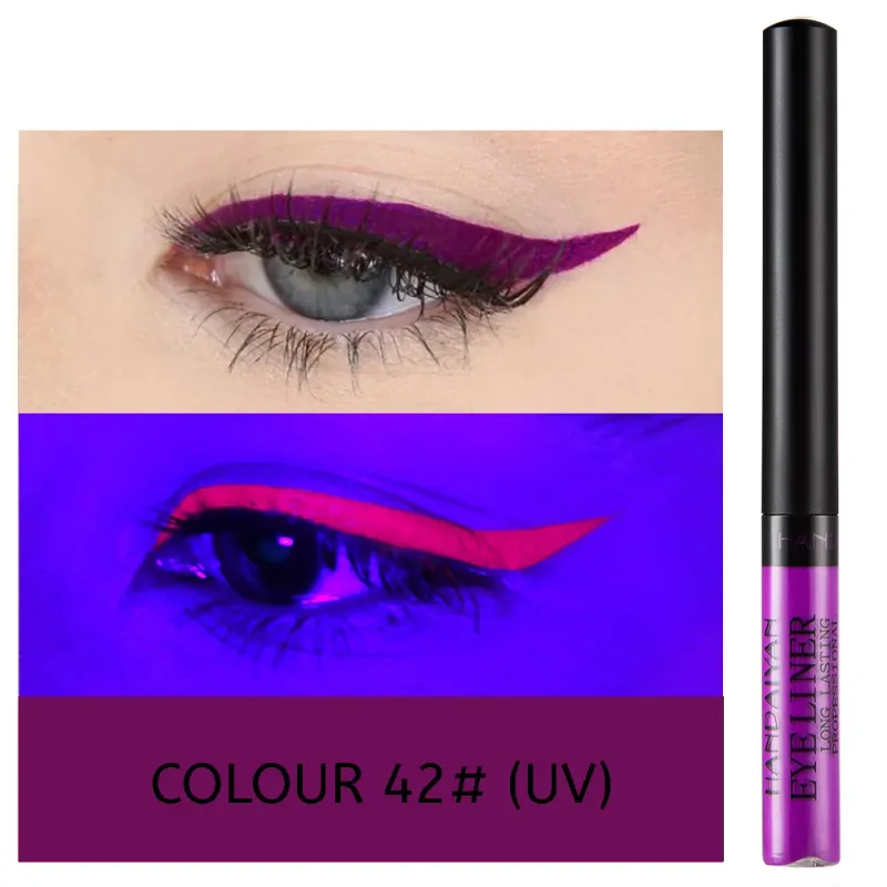 UV Light Neon Eyeliner Pen Eyes Makeup Red Waterproof Liquid Color Eye Liner Pencil Make Up Cosmetics Yellow Matte Purple Pen — image 13