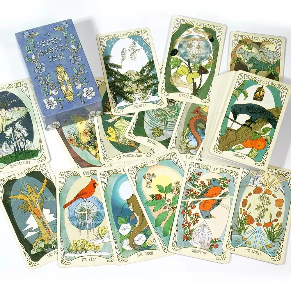 Set di divinazione dei tarocchi della figlia di Forager ispirato alla natura e intriso di un ricco simbolismo 83 carte senza guida cartacea — image 5
