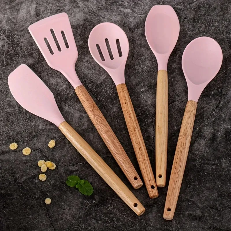 Ensemble d'ustensiles en silicone 14 pièces avec support en plastique — image 14