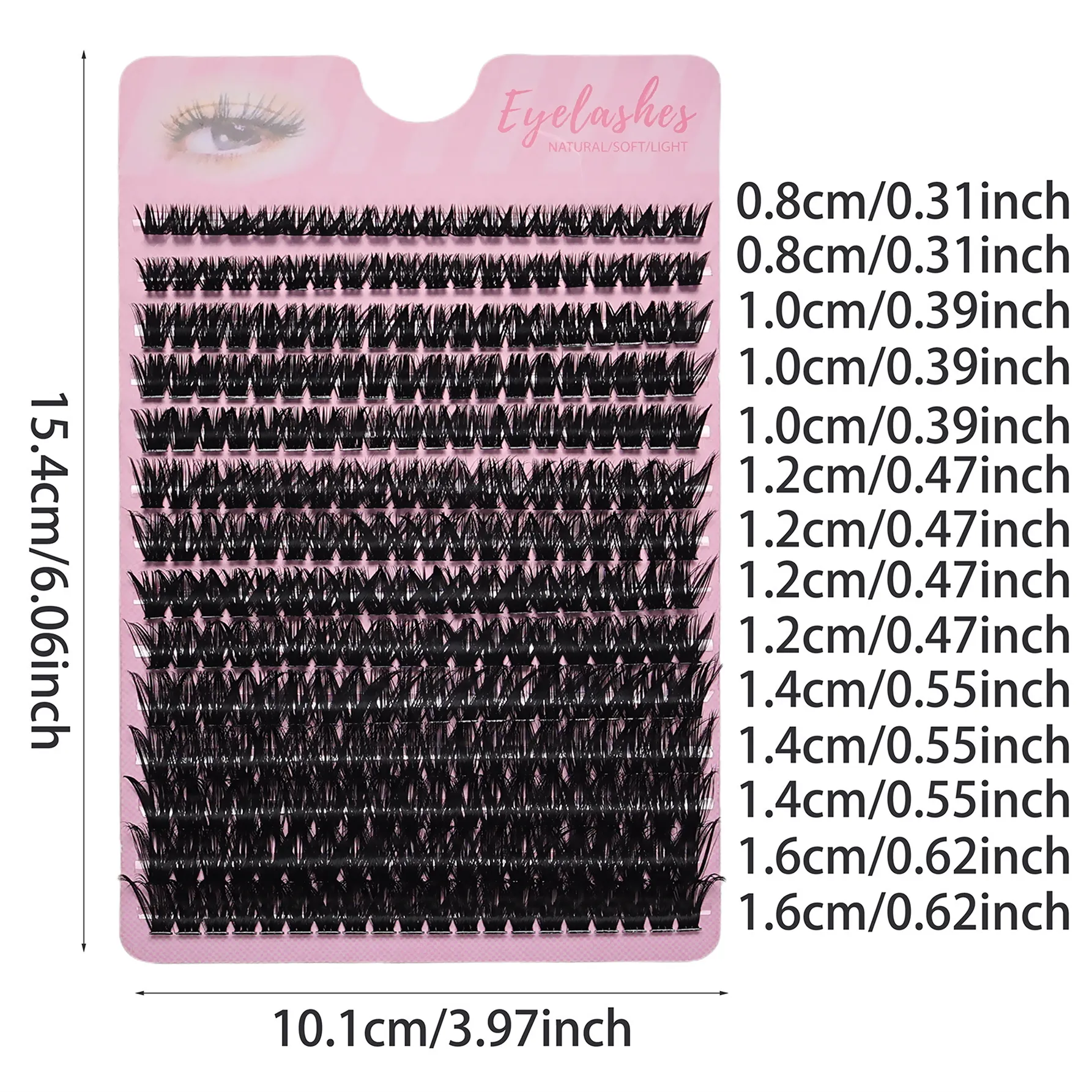 280 Pz 80D D Curling Ciglia Finte Spesse Estensioni Individuali 8-16mm Denso Volume Cluster Ciglia FAI DA TE Facile da Applicare per il Trucco degli Occhi — image 4