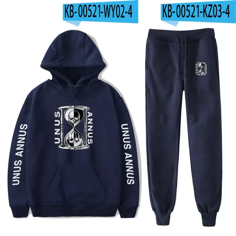 Popular Comfortable Unus Annus Print Sweatshirt Sweatpants Suit Hoodies+ Trousers Suit Boys/Girls 2 Piece Set Clothes — image 16