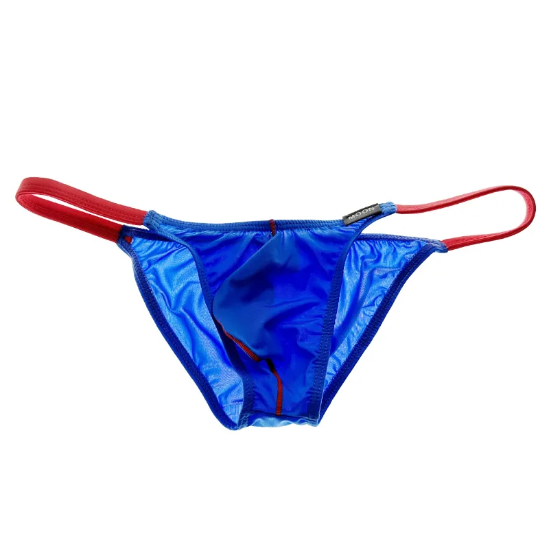 Slip da uomo a vita bassa in seta di ghiaccio con custodia a U Color Block, traspirante, morbido e confortevole, intimo maschile quotidiano — image 5