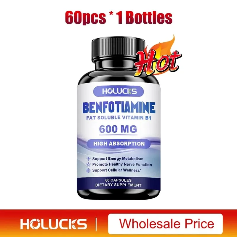Les capsules de benfotiamine aident à maintenir un métabolisme sain du glucose, soutiennent la santé nerveuse, la protection cellulaire, la défense antioxydante
