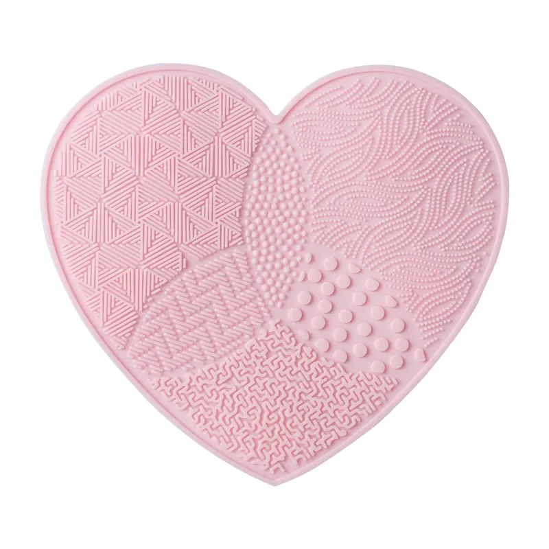 Scrubbing Pad Makeup Brushes Cleaning Silicone With Suction Cup Love Cleaner Washing Cosmetic Brush Beauty Supplies Tool