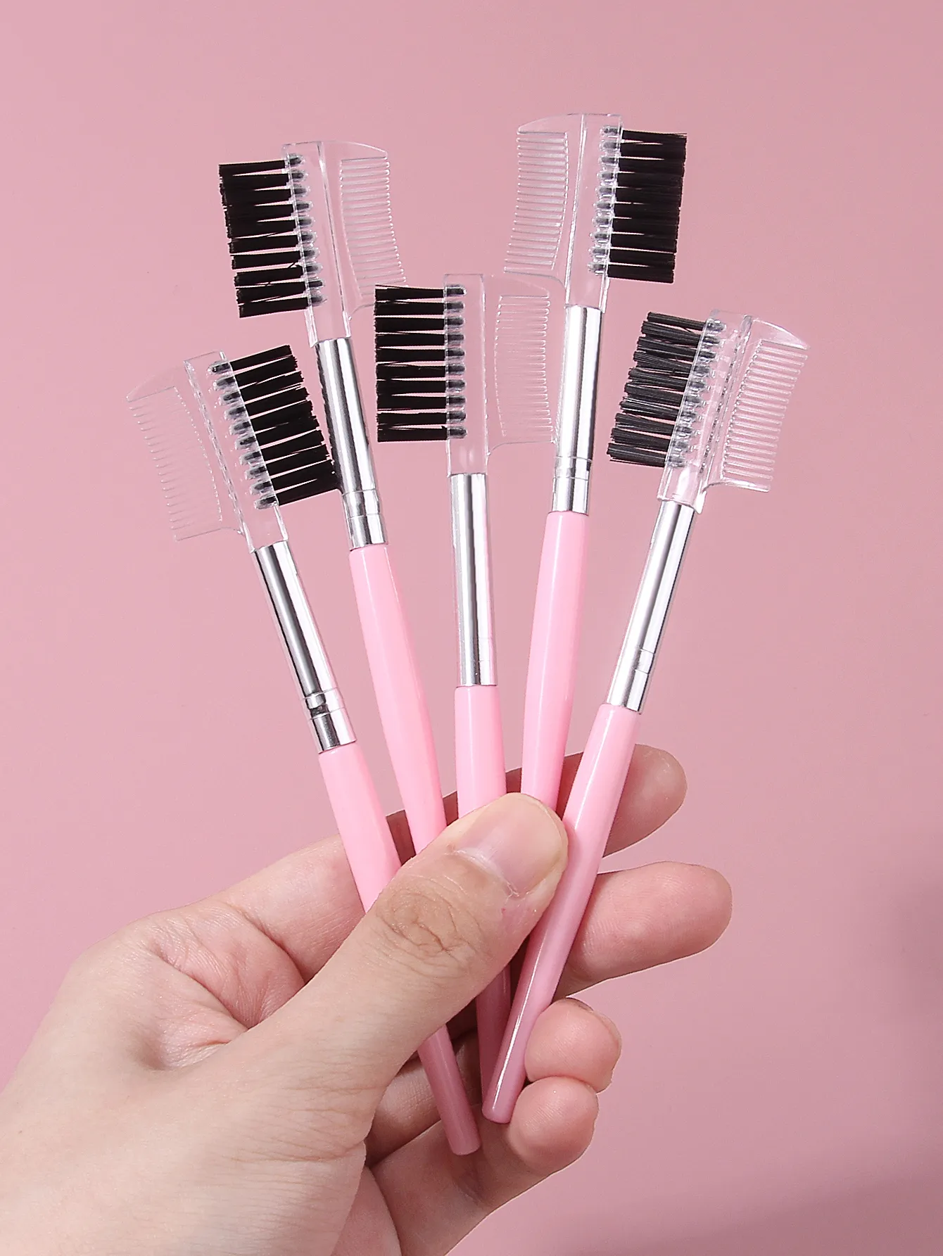 5-teiliges Make-up-Pinsel-Set, Wimpernbürste + Augenbrauenkamm, Make-up-Pinsel-Set, professionelles Volumen-Wimpern — image 4