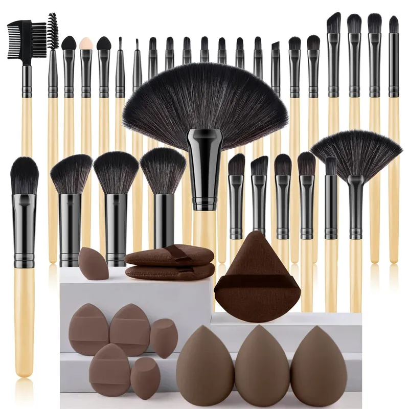 32Pc Makeup Brush Set Cosmetic Tools for Powder Eye Shadow Foundation Blush Blending Beauty Makeup Brush Kit for Makeup Starters — image 31