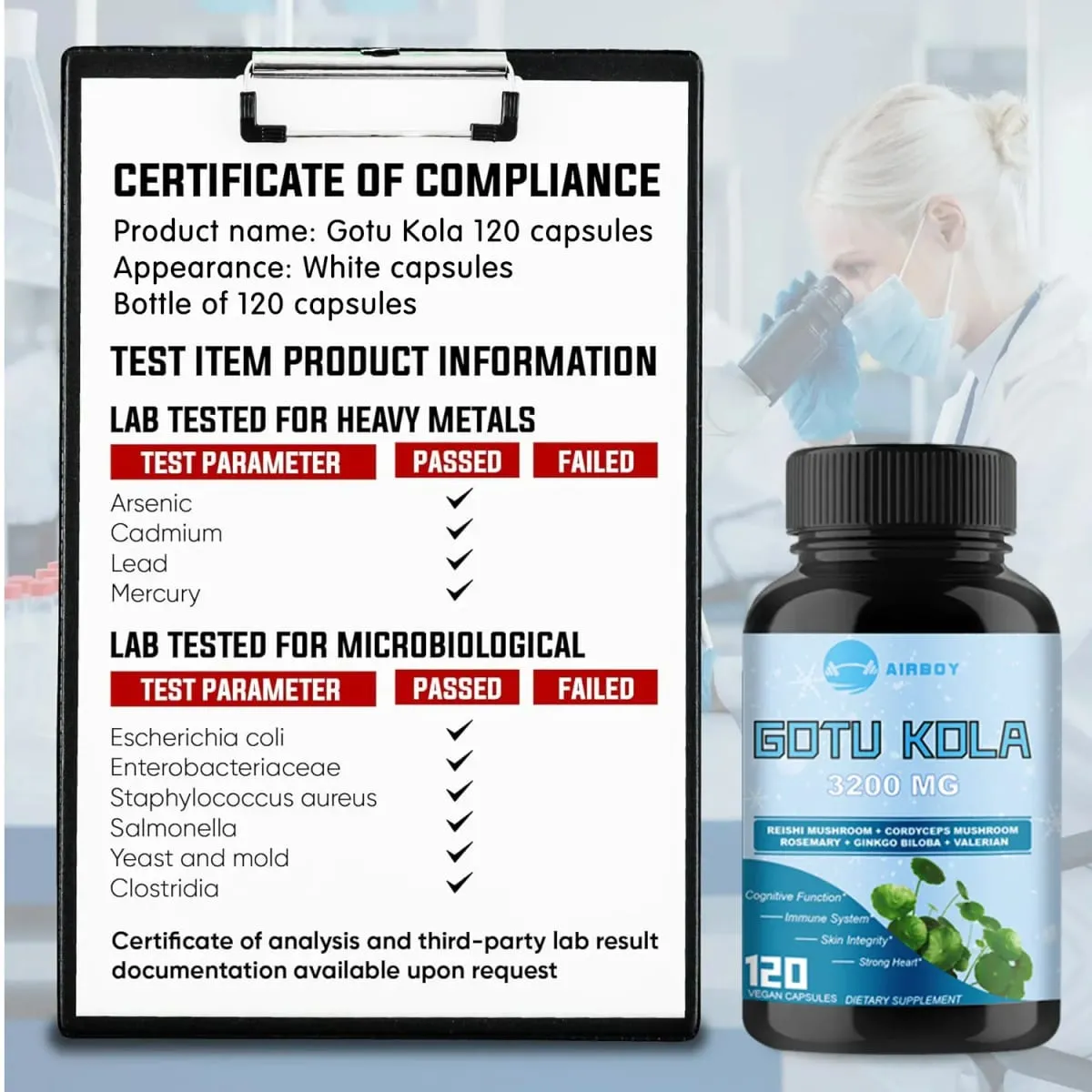 Gotu Kola Capsules - ระบบภูมิคุ้มกันความรู้ความเข้าใจสมอง อาหารเสริมพลังงานผิวและการไหลเวียน - อาหารเสริมที่ไม่ใช่จีเอ็มโอและปราศจากกลูเตน — image 6