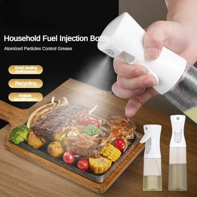 Botol Sembur Minyak Jenis Tekan 200/300/500ML Penyembur Minyak Masak Dapur Barbeku Luaran Botol Semburan Minyak Cuka Kicap — image 3