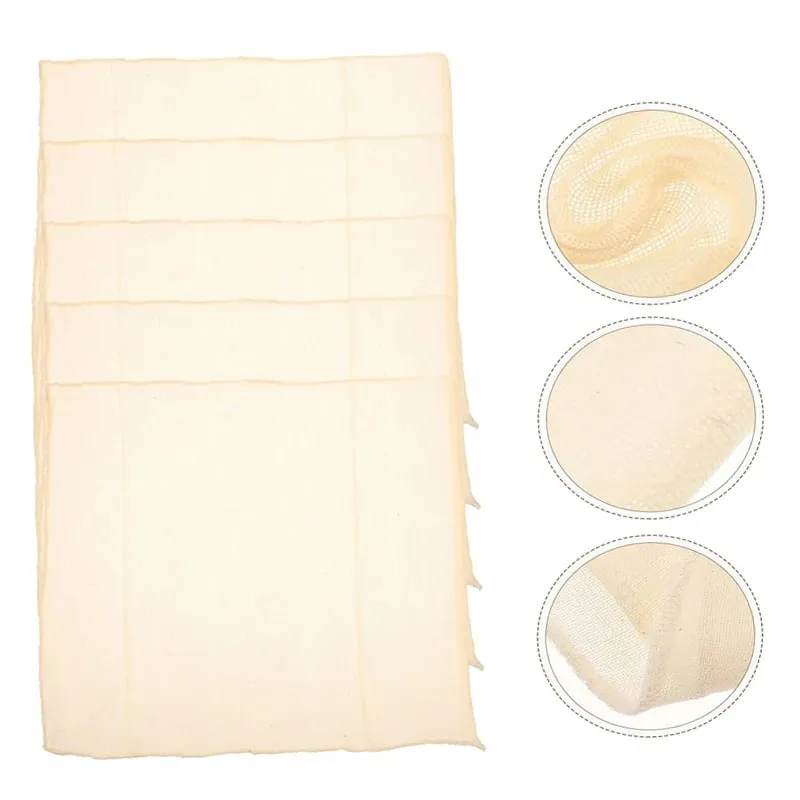 1-5pcs Large White Cotton Gauze Cheesecloth Fabric Reusable Muslin Cloth for Straining Cooking Tofu Cheesemaking Baking — image 4