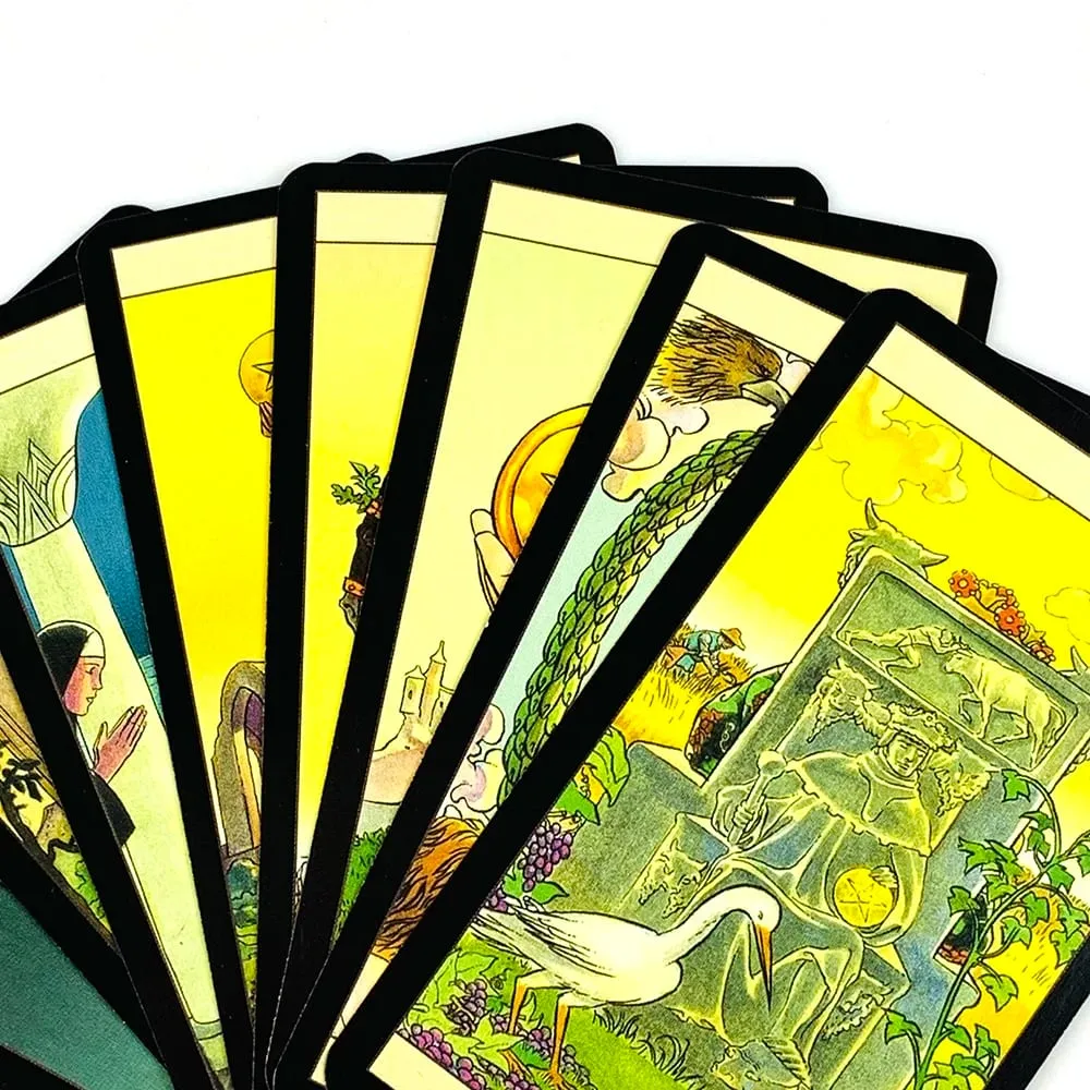 Kotak Logam Dek Kad Tarot Edisi Berlapis Emas Dengan Buku Panduan Kertas untuk Pemula Permainan Papan Ramalan Klasik Permainan Kad — image 5
