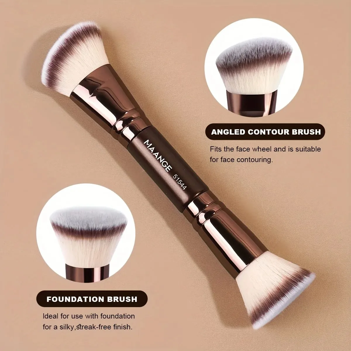 16pcs Face Brushes Set Foundation Blush Concealer Eye Shadow Brushes Multi-Purpose Brush Set Kabuki Brush Festival Gift — image 3