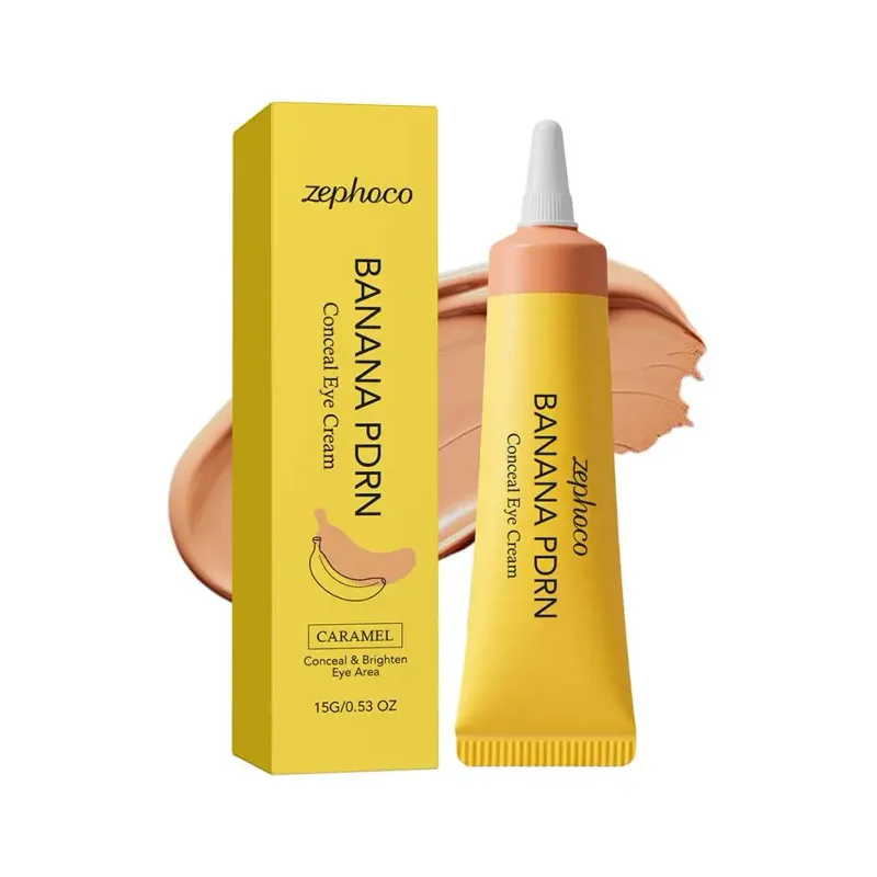 Zephoco Banana PDRN Concealer-Augencreme, erhellt, beruhigt, repariert, leichter, feuchtigkeitsspendender Concealer für die Augen, klebt nicht unter den Augen — image 9