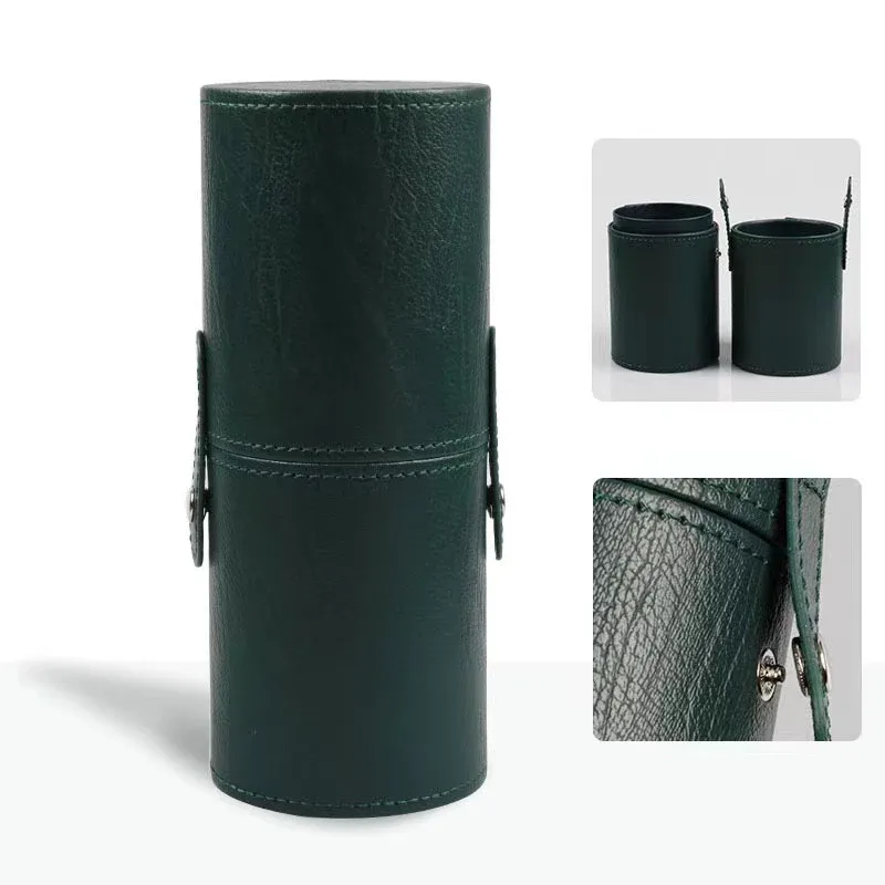 PU Leather Makeup Brush Bucket Portable Travel Cosmetic Bag Multi-Function Dust-Proof Waterproof Makeup Brush Cylinder — image 13