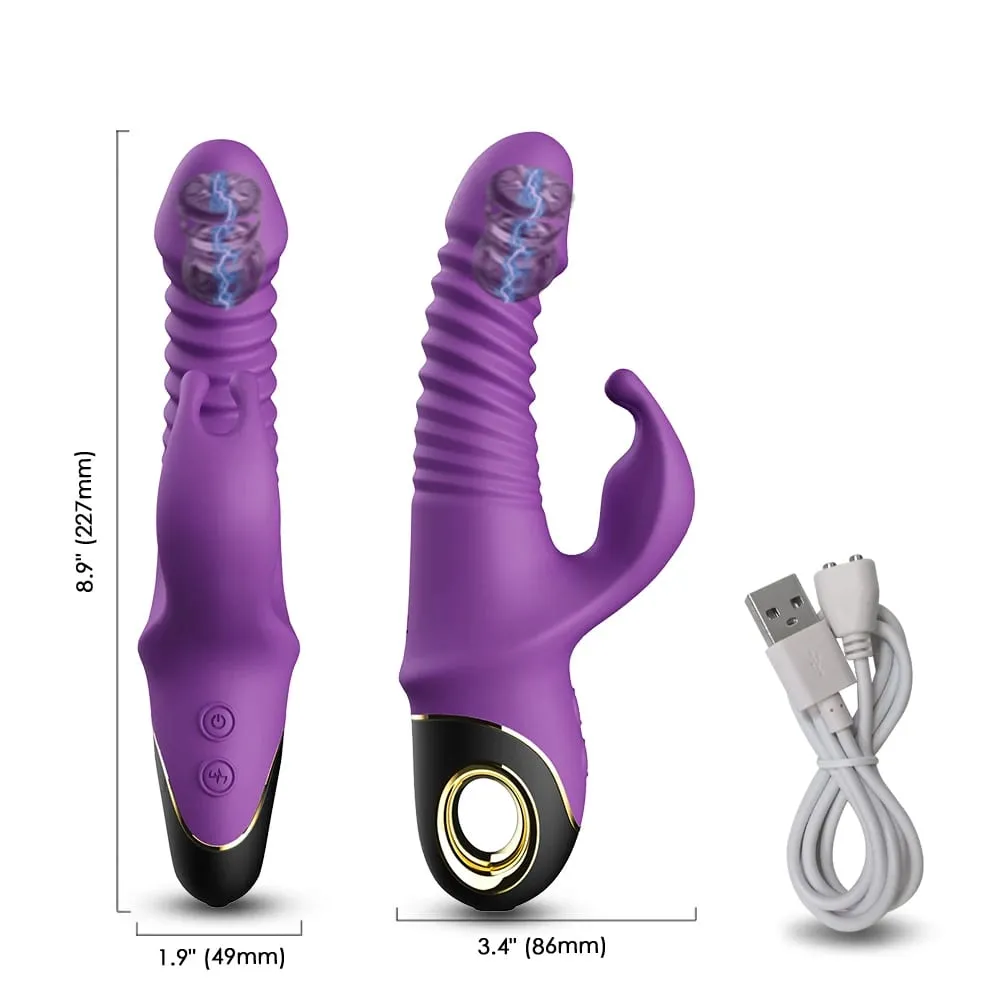9 โหมดอัตโนมัติ Telescopic Rabbit Vibrator สำหรับผู้หญิง G Spot Clitoral Stimulator หญิง Masturbator ของเล่นสำหรับผู้ใหญ่ — image 6