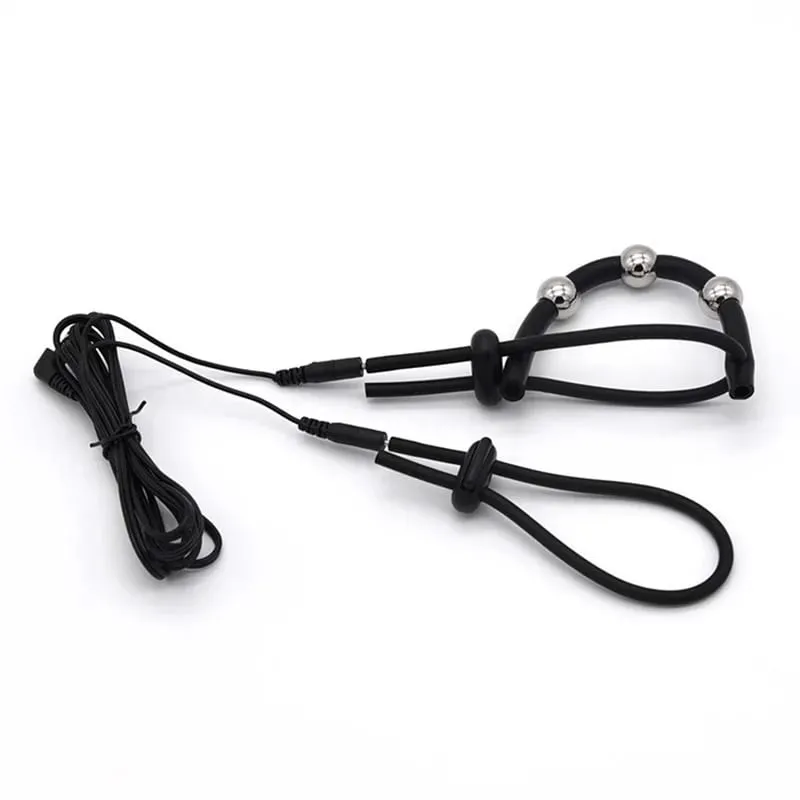 Anneau de pénis à choc électrique, électrostimulation du pénis, anneaux de Massage, jouets à thème médical pour hommes, accessoires de produits sexuels pour adultes — image 18