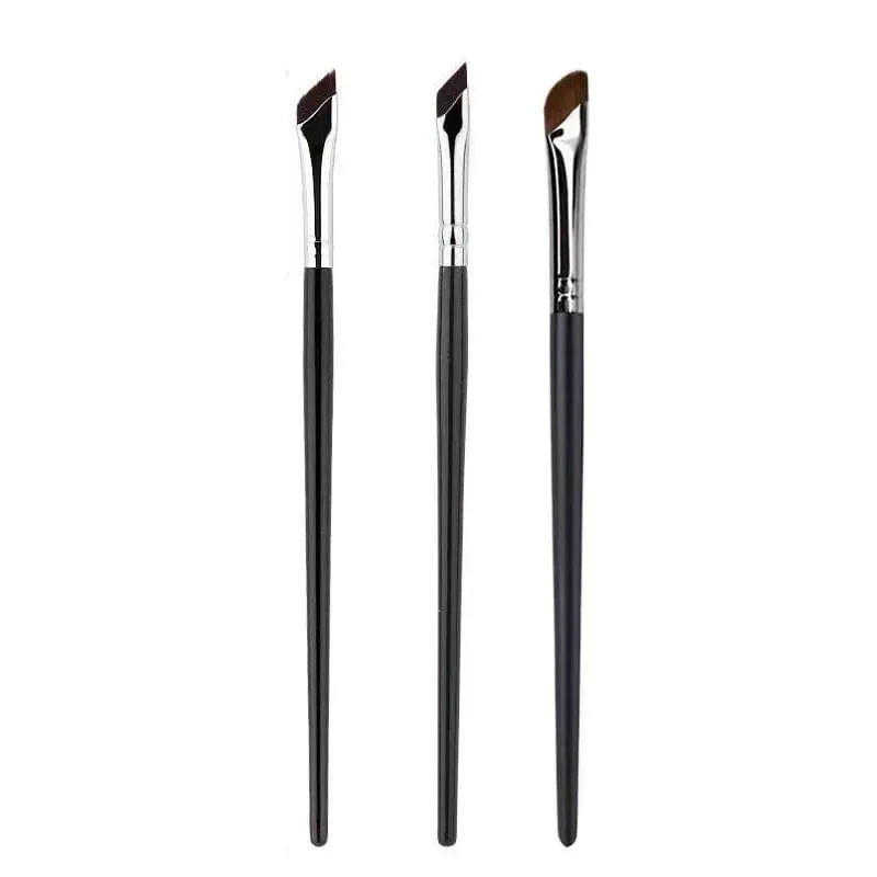 Pennello per eyeliner falce Pennello per lama per ombretto Pennello per dettagli Pennelli per sopracciglia diagonali Palpebra sottocutanea per dormire Strumenti per il trucco del baco da seta