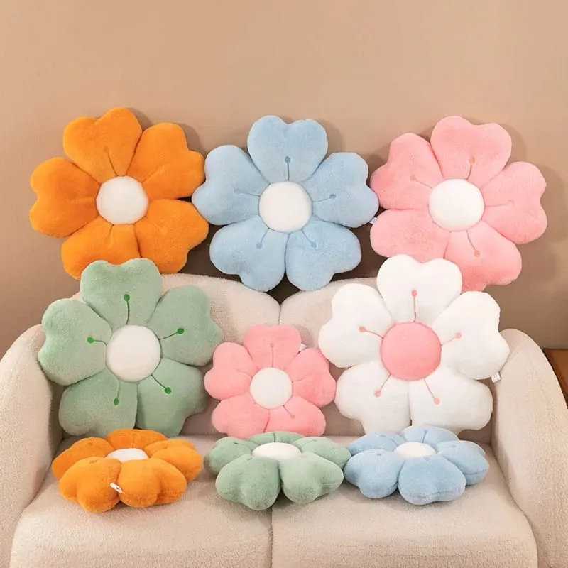 Bantal Mewah Berbentuk Bunga Daisy yang Selesa - Pad Hiasan Comel untuk Katil dan Sofa Fabrik Poliester Lembut — image 7