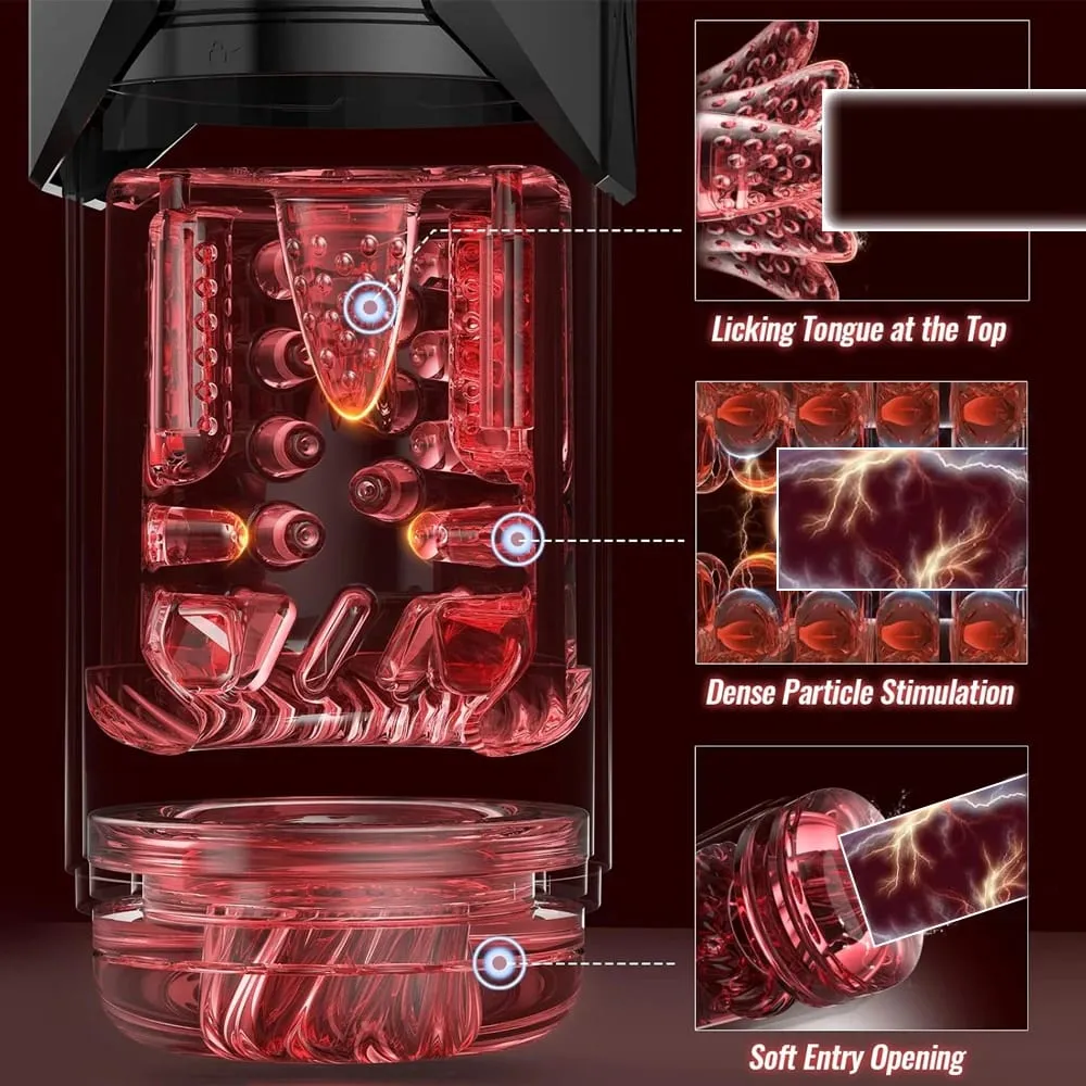 Nam Tự Động Masturbator Cốc Đâm Xoay Liếm Hút Dương Vật Bơm Túi Âm Hộ BF Màn Hình Hiển Thị LED Đồ Chơi Tình Dục Cho Nam — image 3