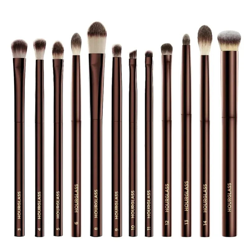 Sanduhr-Augen-Make-up-Pinsel-Set, luxuriöses Lidschatten-Kosmetikpinsel-Set, Mischen, Formen, Konturieren, Hervorheben, Brauen, Concealer, Liner