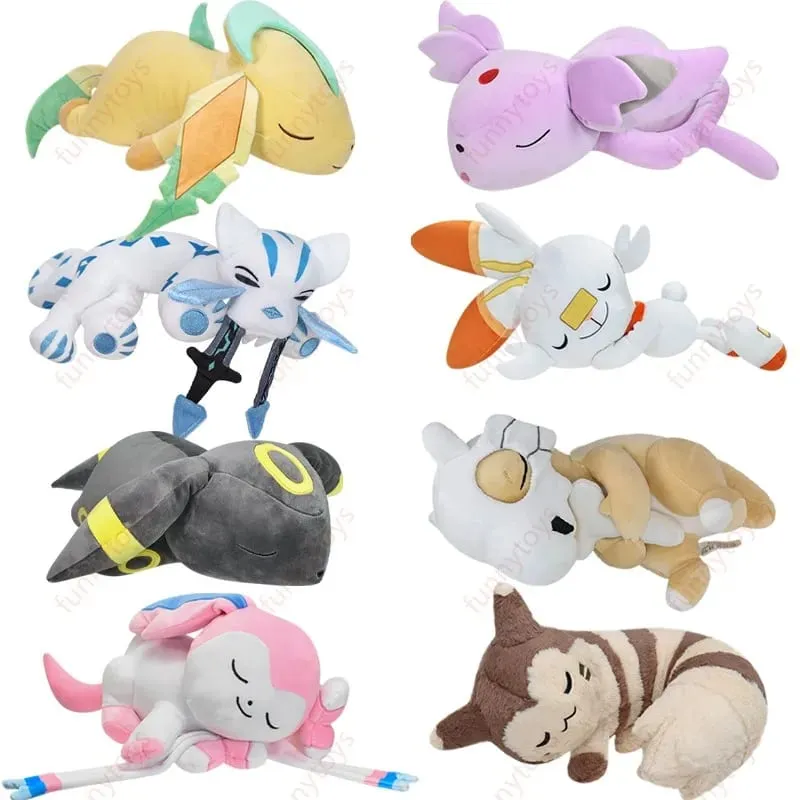 Oreiller en peluche Pokémon pour position de sommeil, Leafeon, particulier Sylveon Furret Cubone Scorbunny Bulbasaur, coussin en peluche doux — image 2