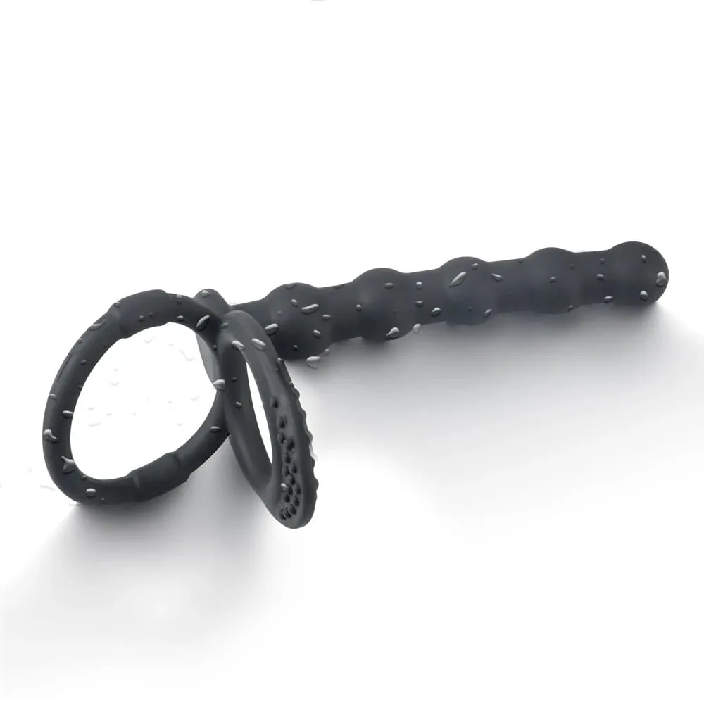 Doppelte Penetration Anal Perlen Butt Plug Dildo Penis Cock Ring Verzögerte Ejakulation G Spot Massager Erwachsene Sex Spielzeug Für Männer paare — image 6