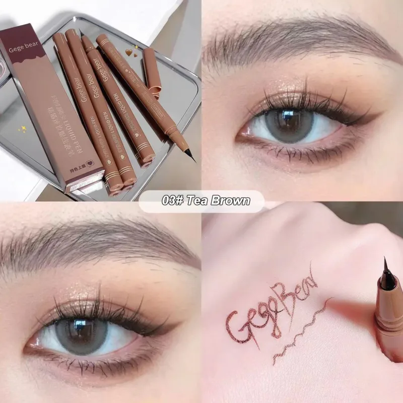 Gege Bear Liquid Eyeliner Pen Vandtæt Smudsikker Hurtig og præcis makeup Hurtig og glat tørrende nedre øjenvippepen — image 8