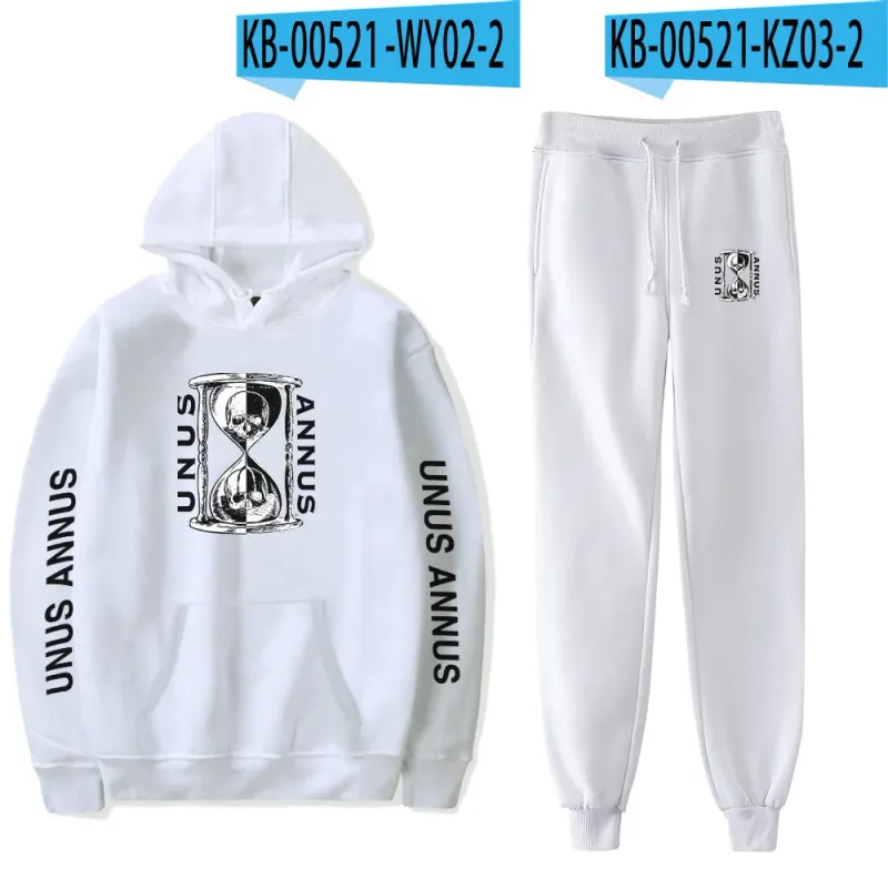 Popular Comfortable Unus Annus Print Sweatshirt Sweatpants Suit Hoodies+ Trousers Suit Boys/Girls 2 Piece Set Clothes — image 18