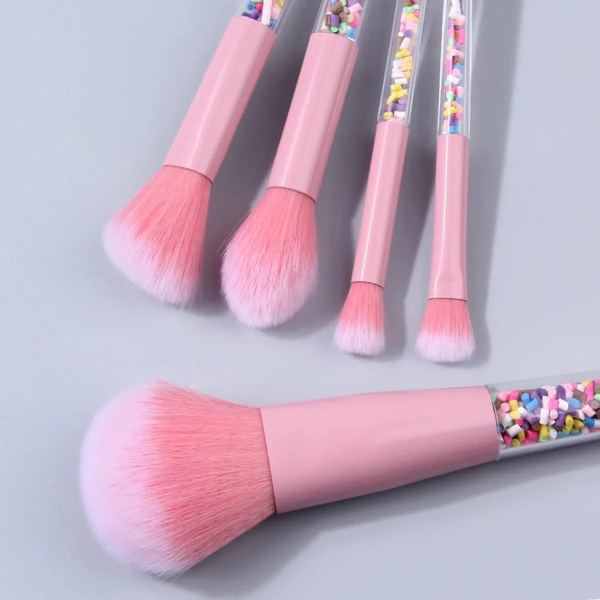 Набор кистей для макияжа Candy Sprinkle, 5 шт., розовые мягкие синтетические кисти для лица и глаз
