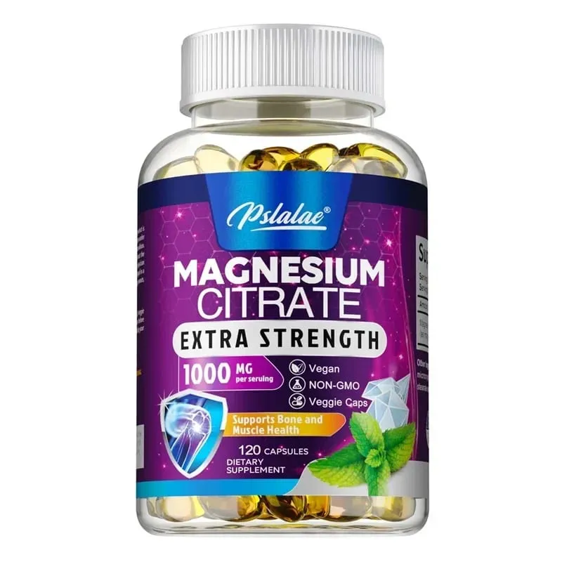 Magnesium Citrate Capsules - High Absorption Magnesium Citrate for Leg Spasms Muscle Bone and Heart Health — image 10