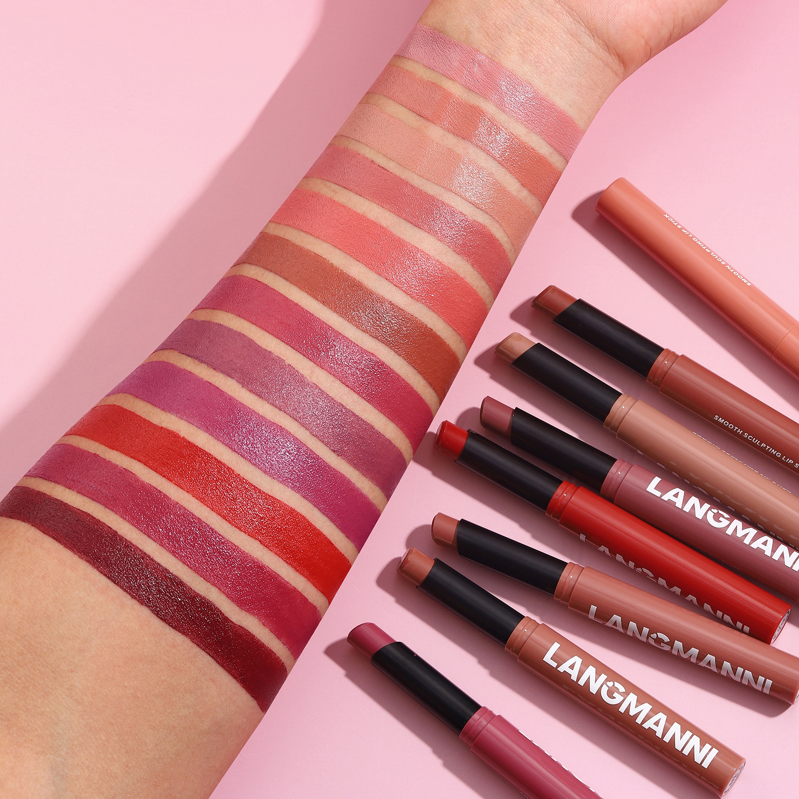 12 Color Matte Lipstick Pencil Waterproof Long Lasting Non-Stick Cup Lip Stain Tint Cosmetic Nude Lipstick Pen Makeup Maquillage — image 7
