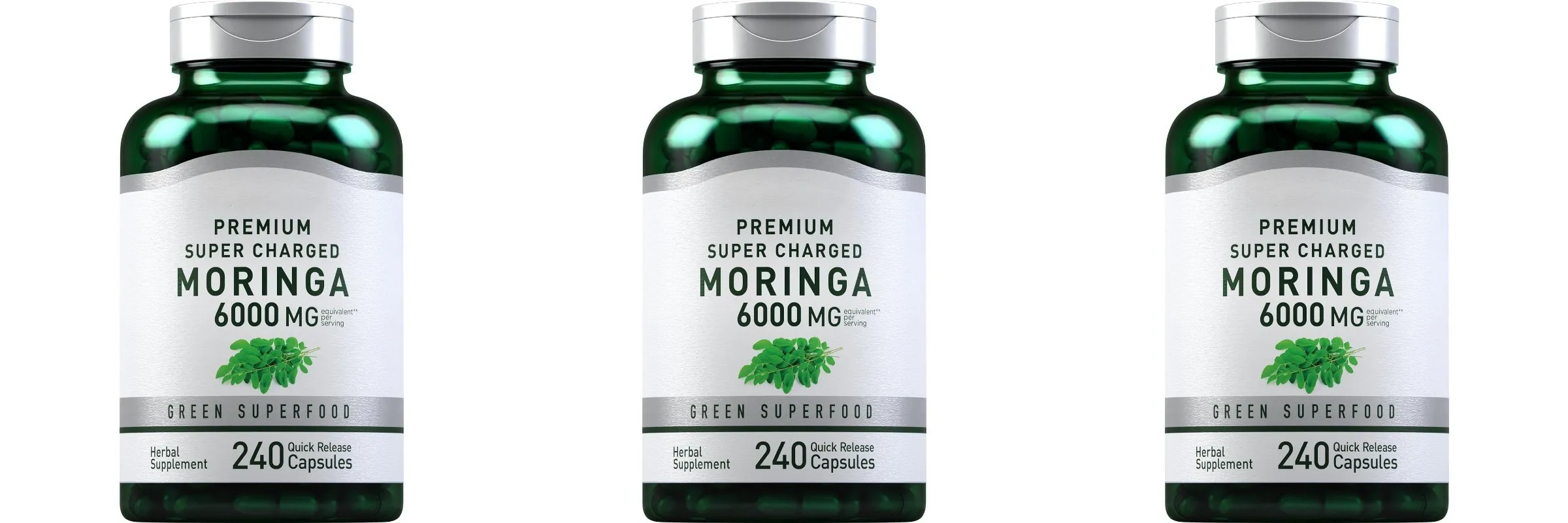 Moringa Oleifera-Ergänzungsmittel, 6000 mg konzentrierter Blattextrakt, unterstützt die allgemeine Gesundheit und das Wohlbefinden, gentechnikfrei, 240 Kapseln für Erwachsene