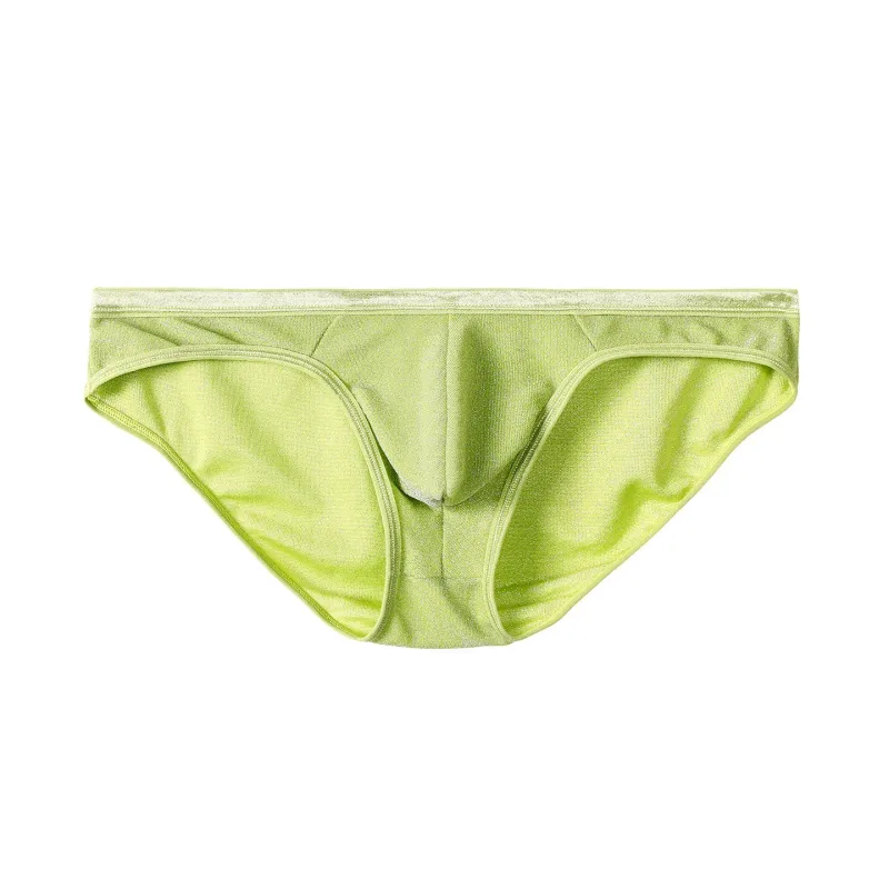 Herren-Höschen aus Eisseide, dreieckig, sexy, U-förmig, dünne Slips, atmungsaktives Mesh, niedrige Taille