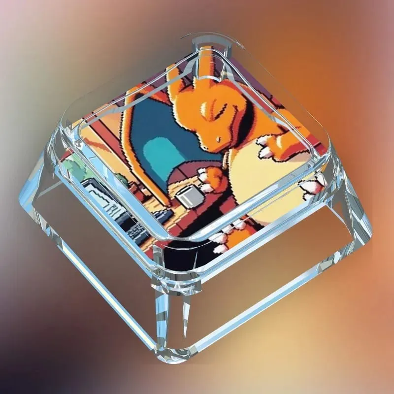 Pokémon panenka ve stylu kreativního dělníka Transparentní Single Key Cap Cartoon Roztomilý Snorlax Pikachu Cross Axis Mechanical Keyboard Keyboard — image 14