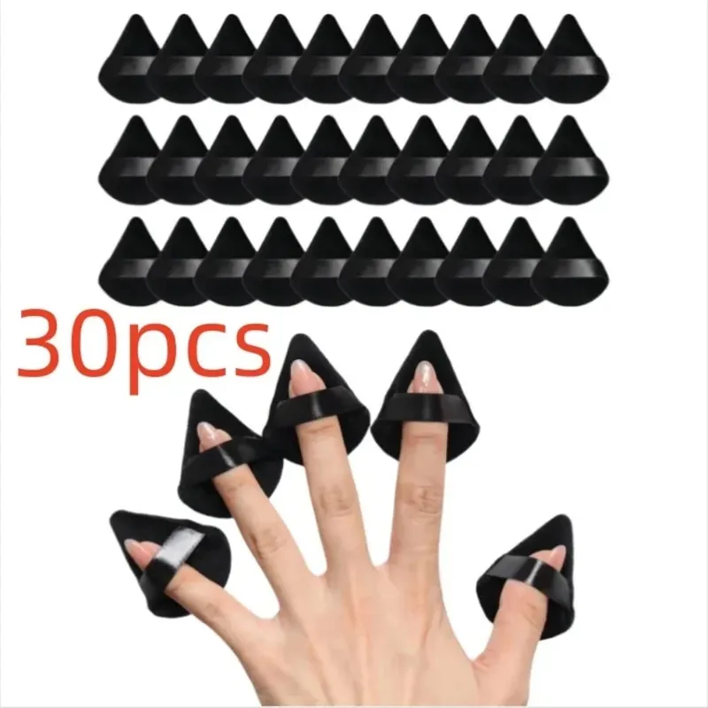 Black Triangle Powder Puff Facial Makeup Sponge Soft Velvet Cosmetics Puff Mixer Beauty Foundation Make-Up Sponge Makeup Access — image 7