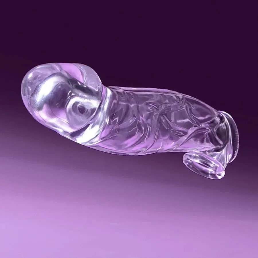 3 ขนาดReusableอวัยวะเพศชายนุ่มClear CockแขนอวัยวะเพศชายExtenderของเล่นสำหรับผู้ใหญ่สำหรับผู้ชายผู้หญิงทนทานPenis Enlargerชาย