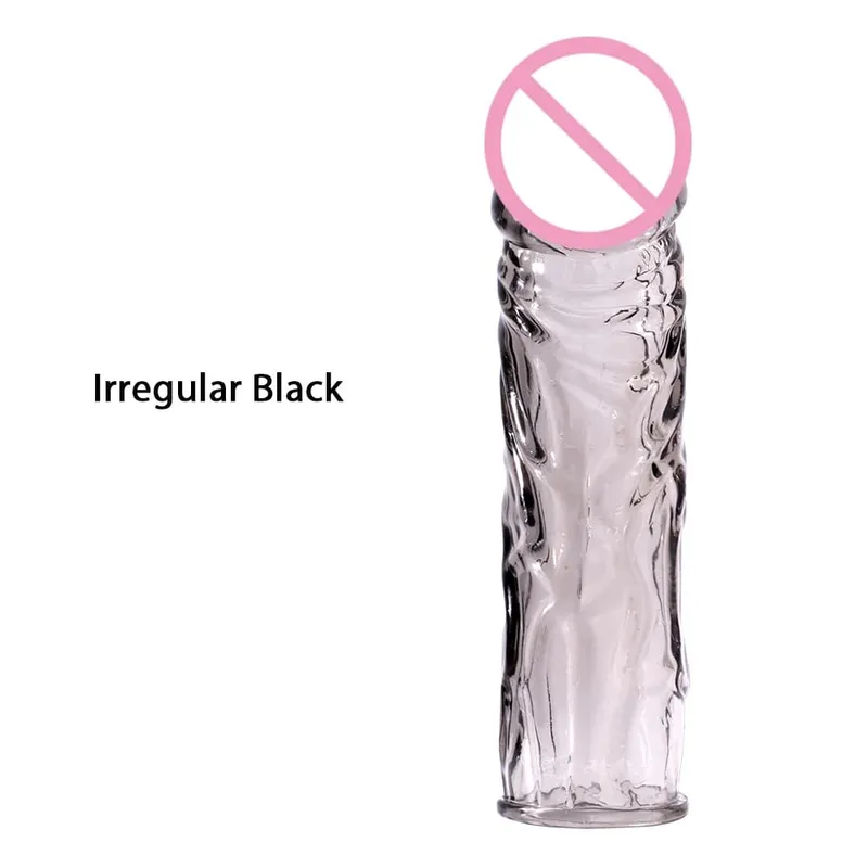 Delay Spray Clit Penis Extensions Condom Sleeve Male Enlargement Massager Cock Ring Cover Adult Sex Toys Penis Cock Ring