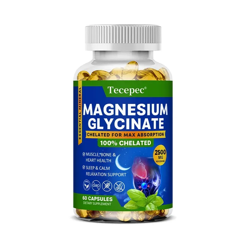 Suplemen Magnesium Glycinate Sangat Diserap Menyokong Relaksasi Otot dan Pemulihan Ketersediaan Bio Maksimum 120 Kapsul — image 9