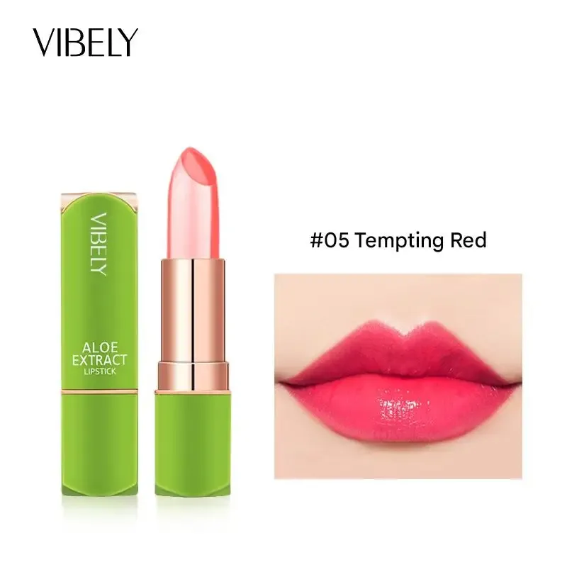 Stimmungsverändernder Lippenbalsam mit 7 Farben, natürlicher Aloe Vera, langanhaltender, feuchtigkeitsspendender Lippenstift für farbveränderndes Make-up für Frauen