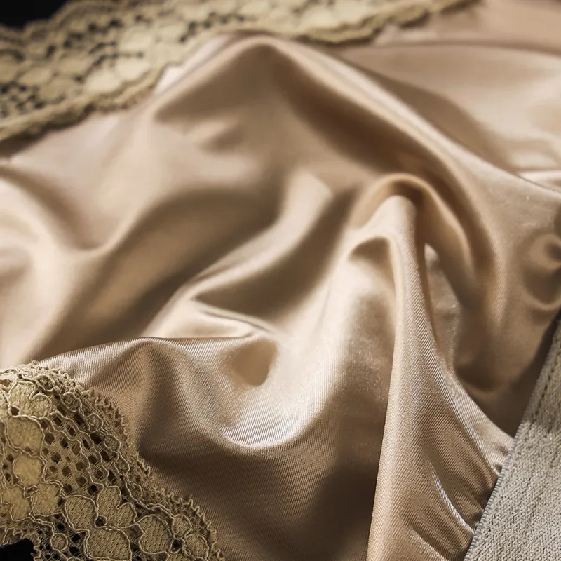 Mutandine da uomo comode in raso, slip in pizzo, bikini sexy a forcella alta, biancheria intima, custodia a vita bassa traspirante — image 17
