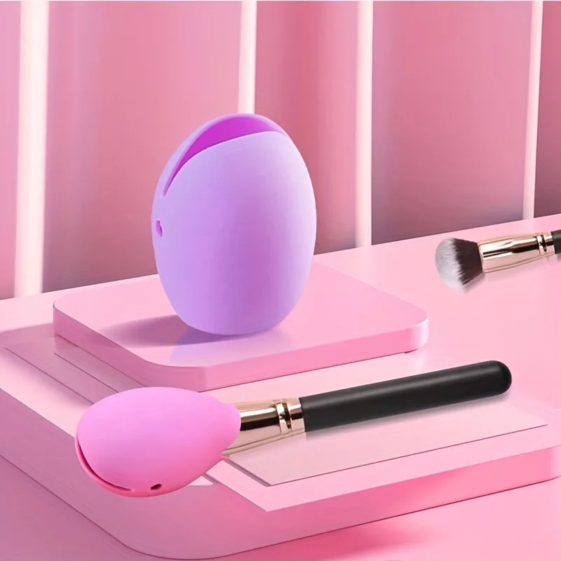 Silicone Makeup Brush Covers for Travel A Storage & Organizer Case for Brushes To Protect Makeup Bag — image 4