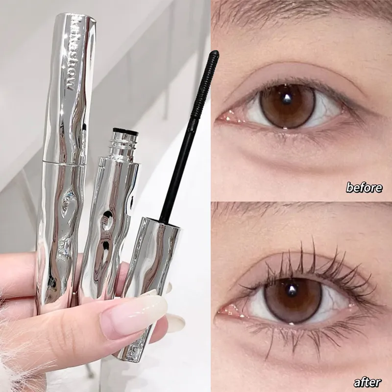 Silver Silk Fiber Matte Mascara Makeup Ultra-Fine Brush Lengthens Eyelashes Waterproof Fast Dry Eyelash Extension Mascara Makeup — image 2