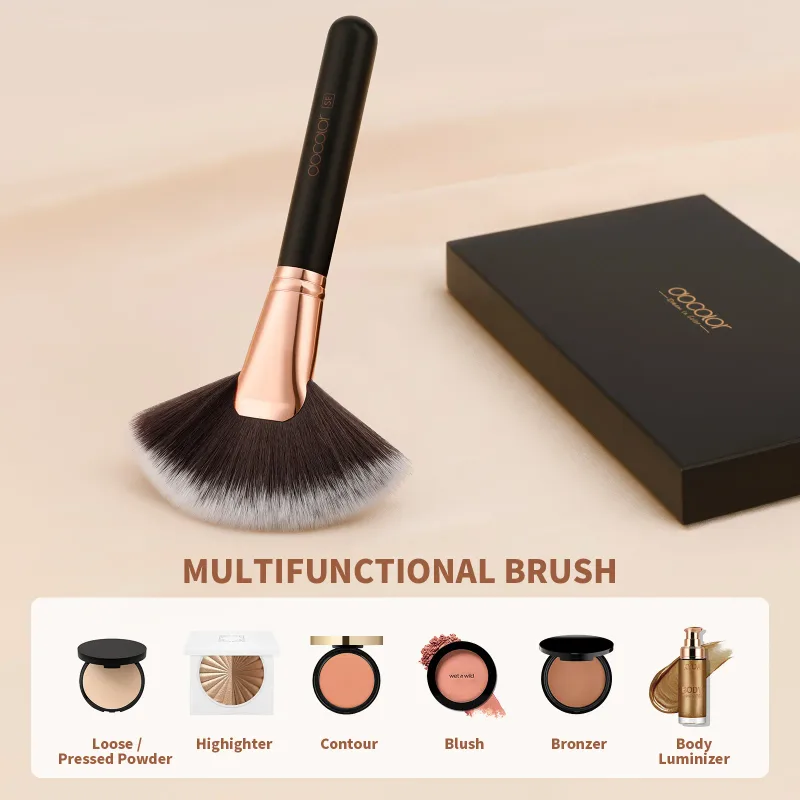 Docolor 1 Stücke Weiche Große Fan Make-Up Pinsel Foundation Rouge Pulver Textmarker Puderpinsel Kosmetik Professionelle Frauen Gesicht