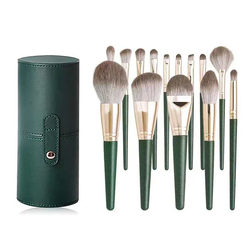 14Pcs Makeup Brushes Set Malaking Malambot Malambot Eye Shadow Foundation Brush Pambabae Cosmetic Powder Blush Blending Beauty Make Up Tools — image 8